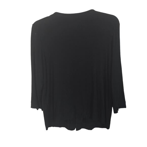 Sigrid Olsen Sport Women's Black Open Cardigan Dark Academia Witchy Classic M - Picture 2 of 13